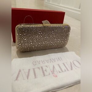 Valentino Garavani Carry Secrets Crystal Embellished Minaudière Clutch